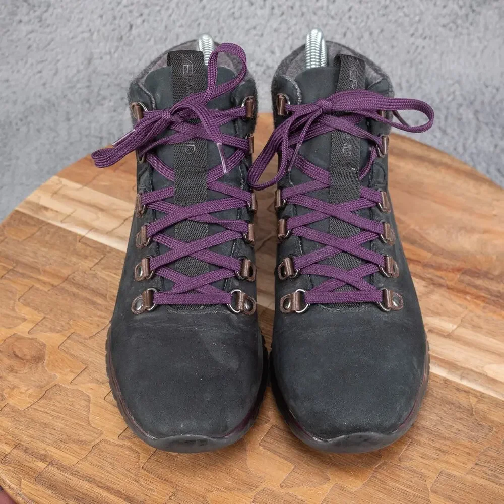 Cole Haan F16 W00157 Womens 7.5 Gray Leather Lace Up‎ Waterproof Hiking Boot